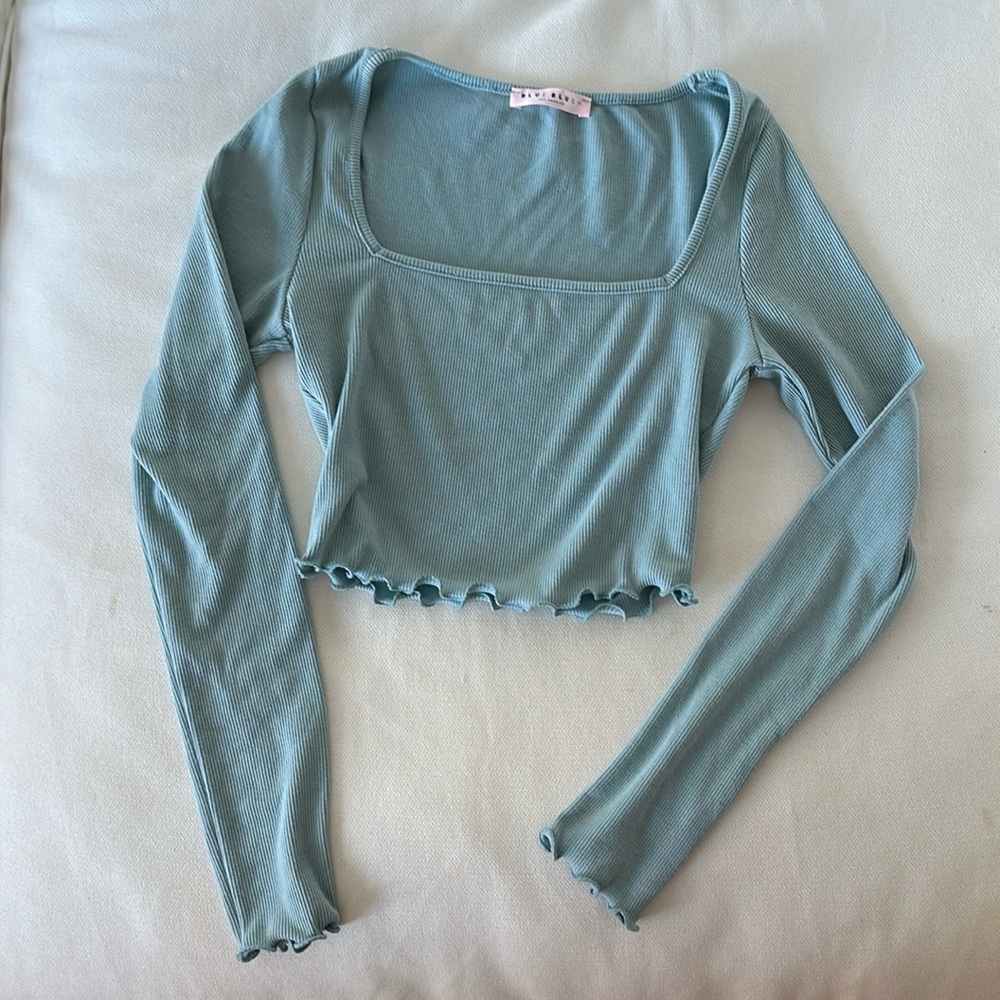 Teal crop top